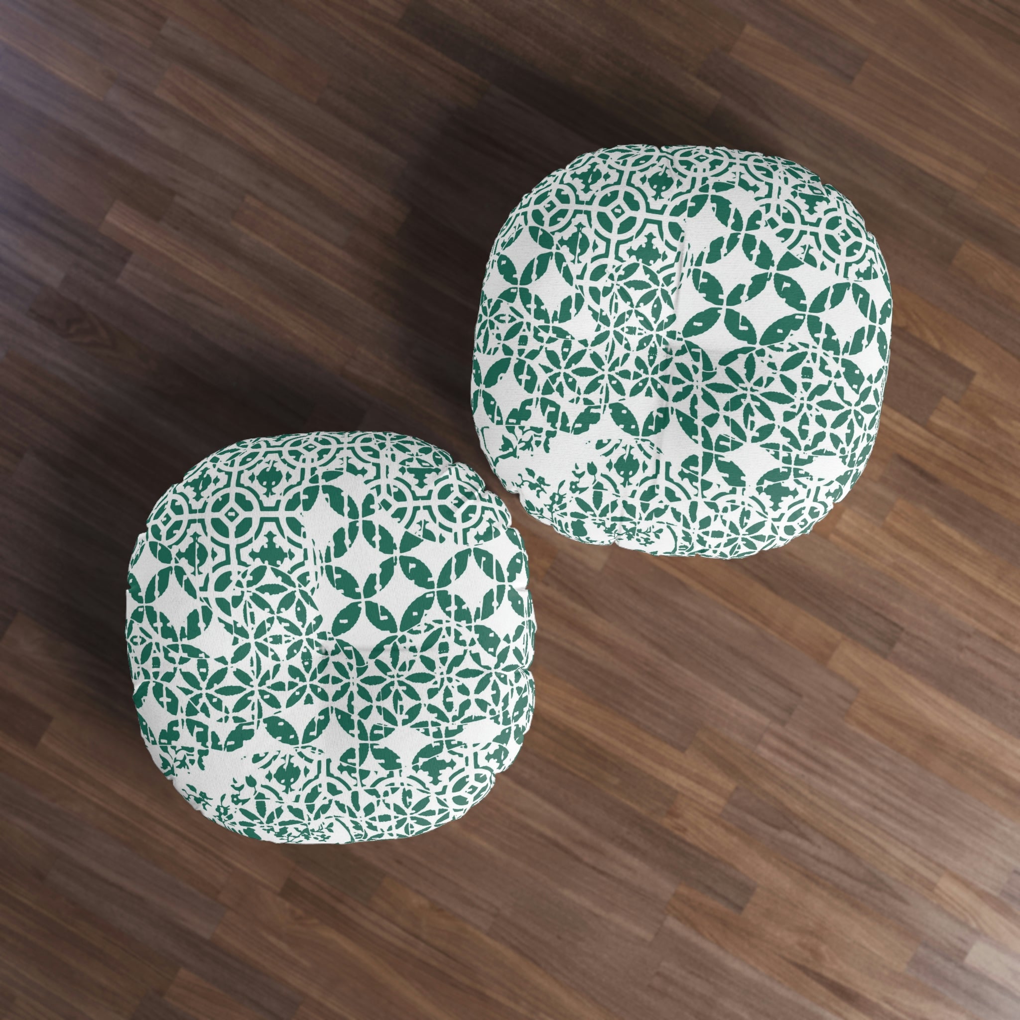 Tufted Floor Pillow, Round  - Timeless - Kelly Green