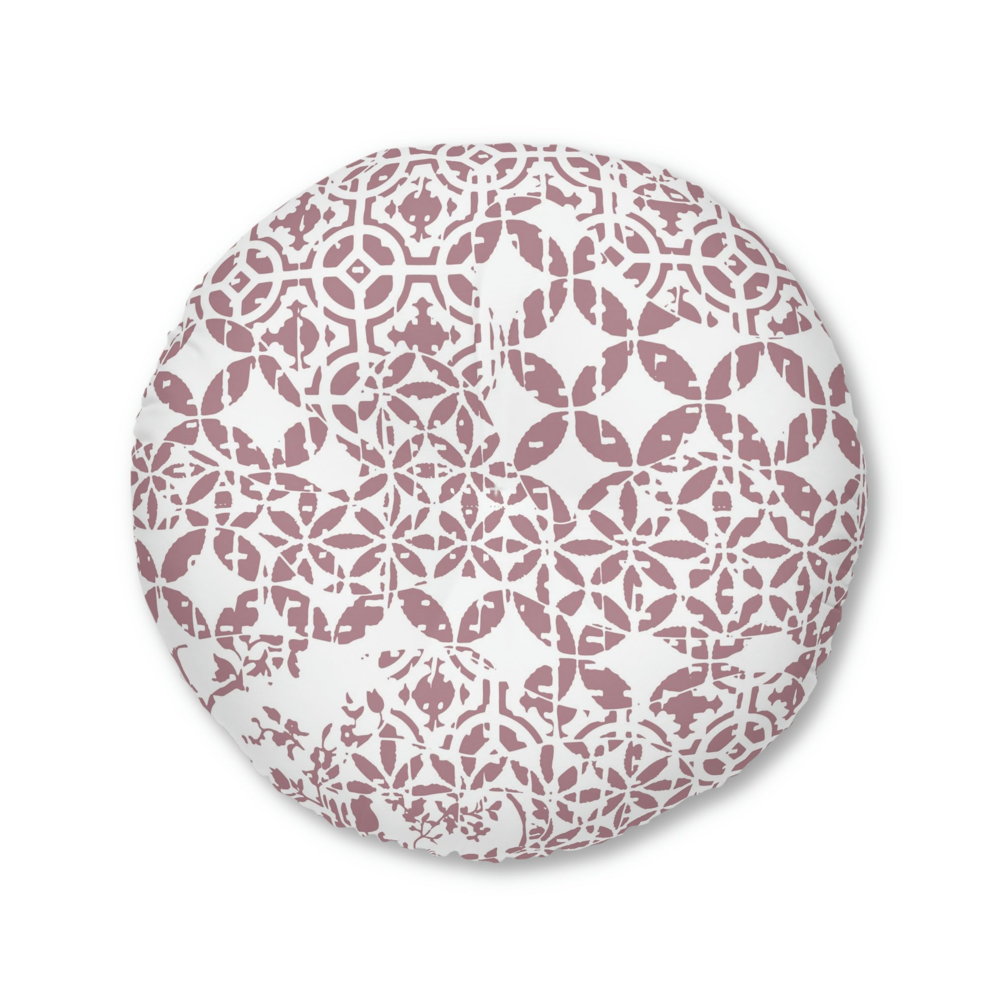 Tufted Floor Pillow, Round - Timeless - Rose
