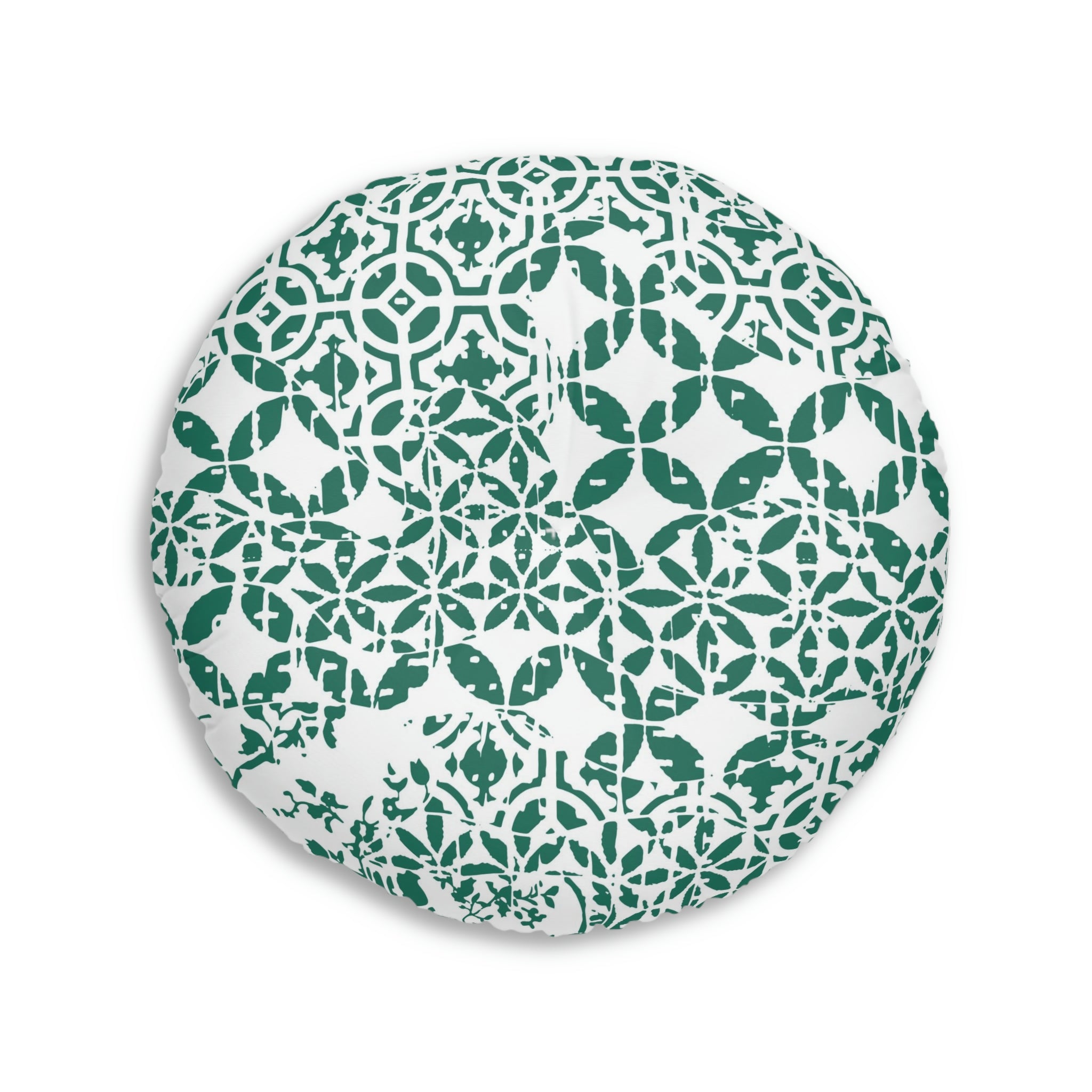 Tufted Floor Pillow, Round  - Timeless - Kelly Green