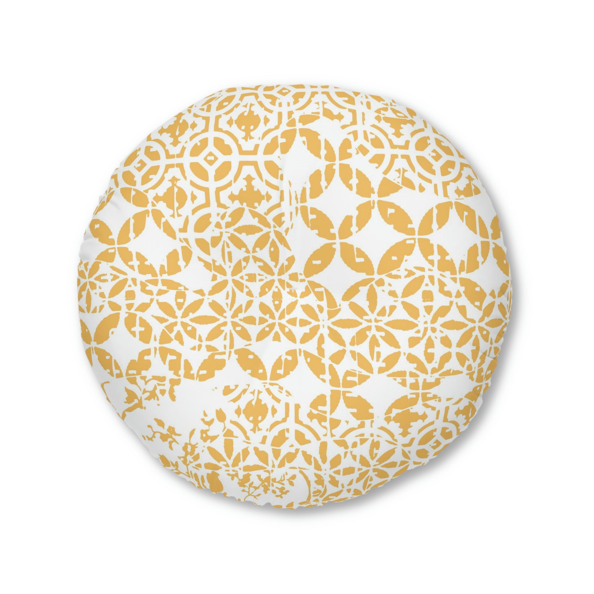 Tufted Floor Pillow, Round  - Timeless - Sunshine
