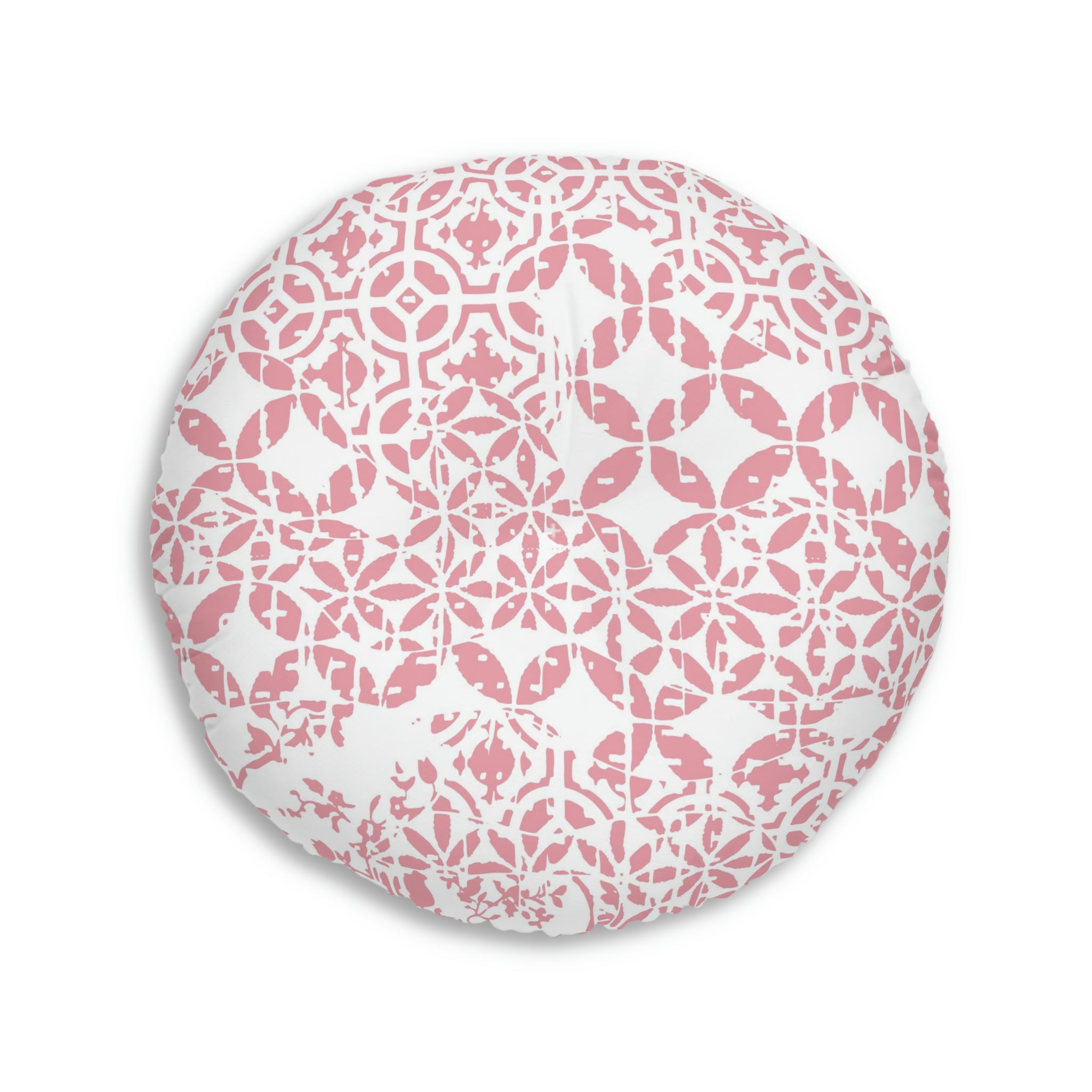 Tufted Floor Pillow, Round  - Timeless - Rose