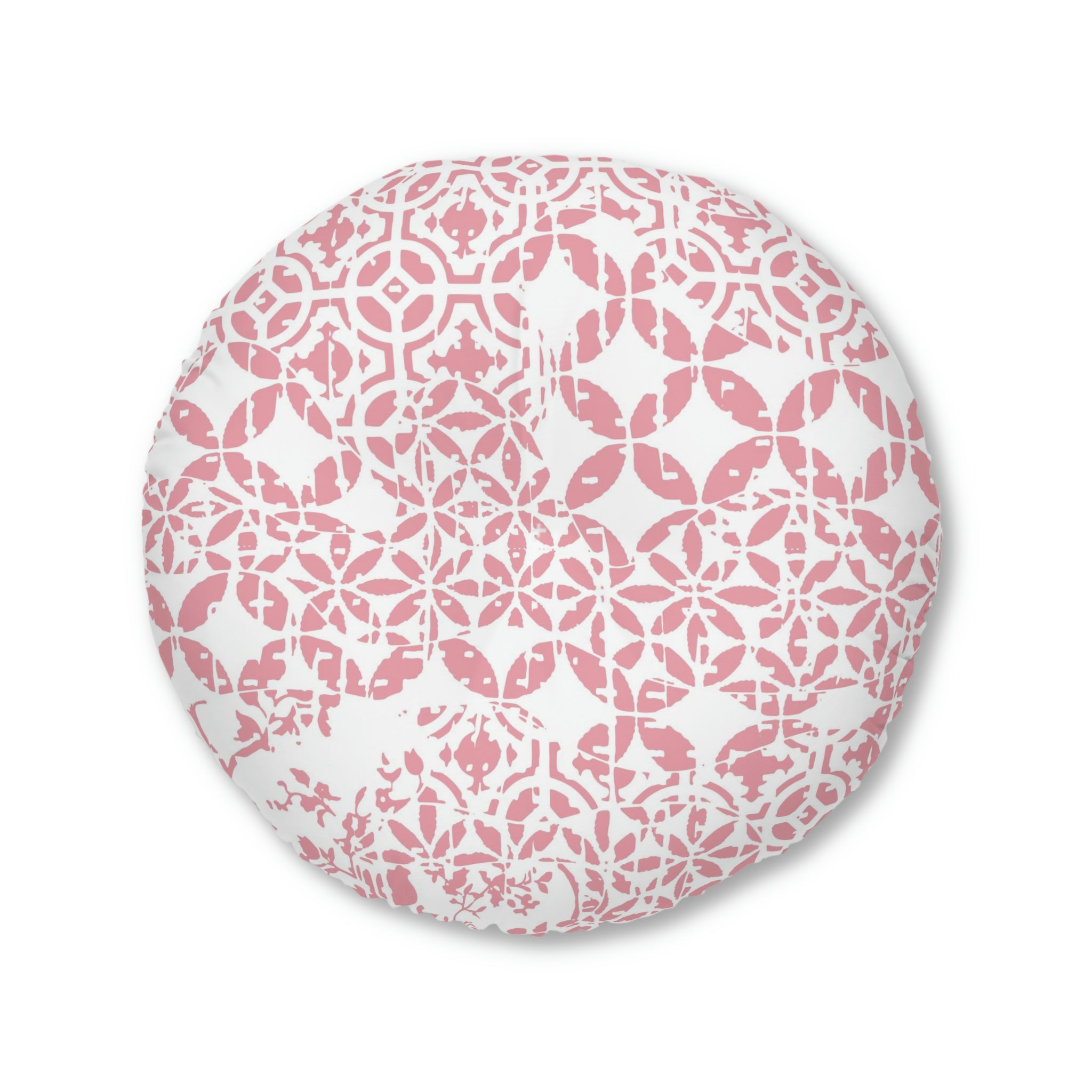 Tufted Floor Pillow, Round  - Timeless - Rose