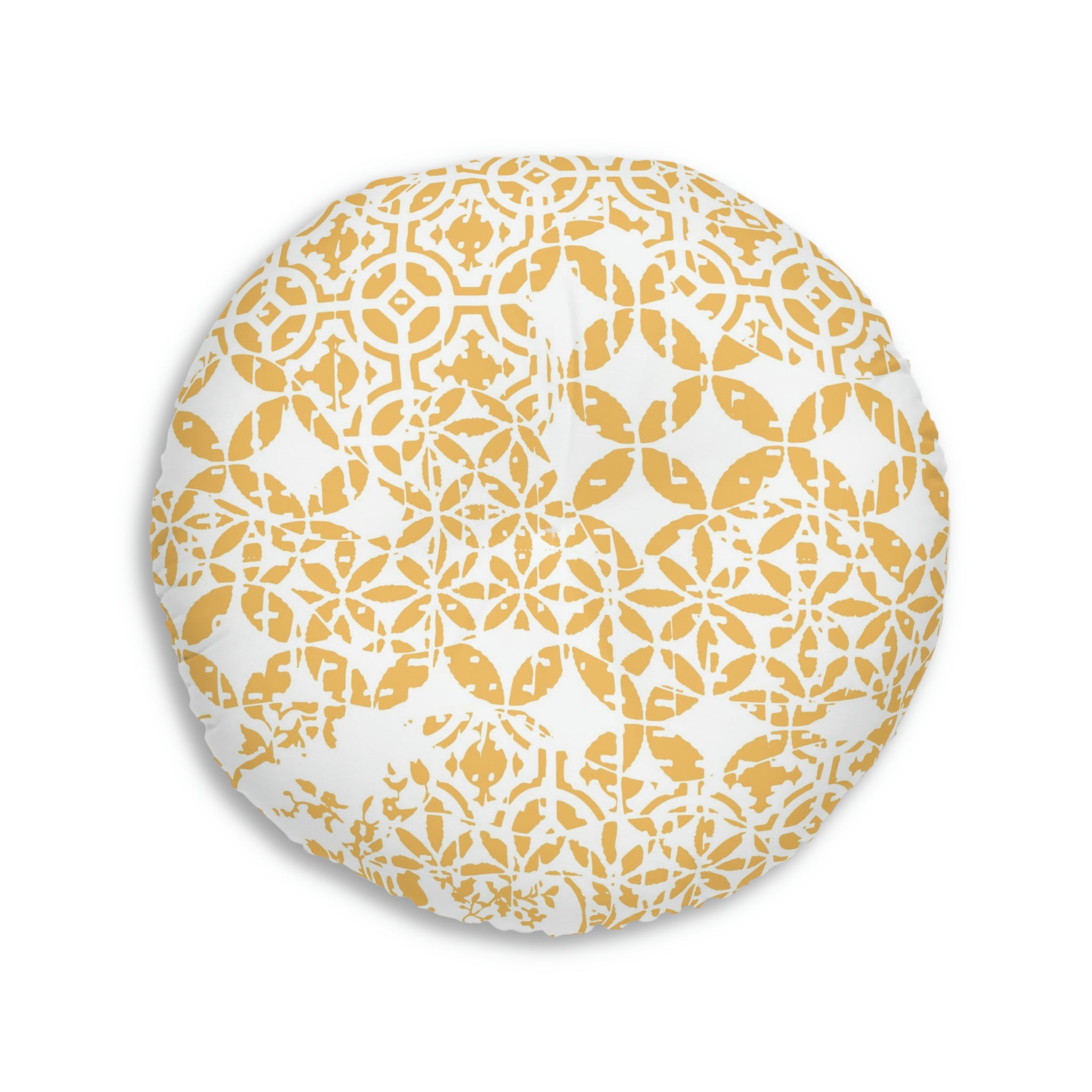 Tufted Floor Pillow, Round  - Timeless - Sunshine