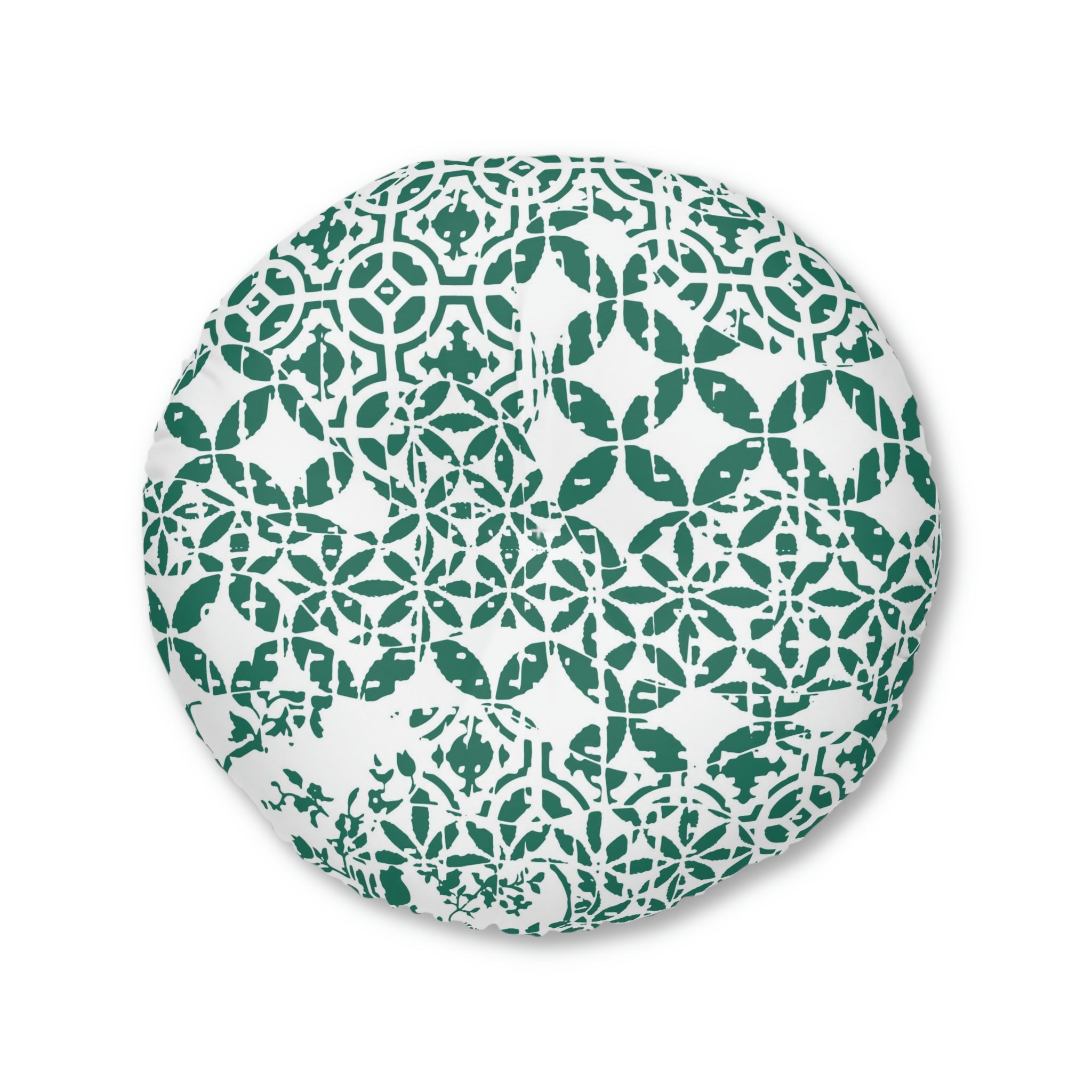 Tufted Floor Pillow, Round  - Timeless - Kelly Green