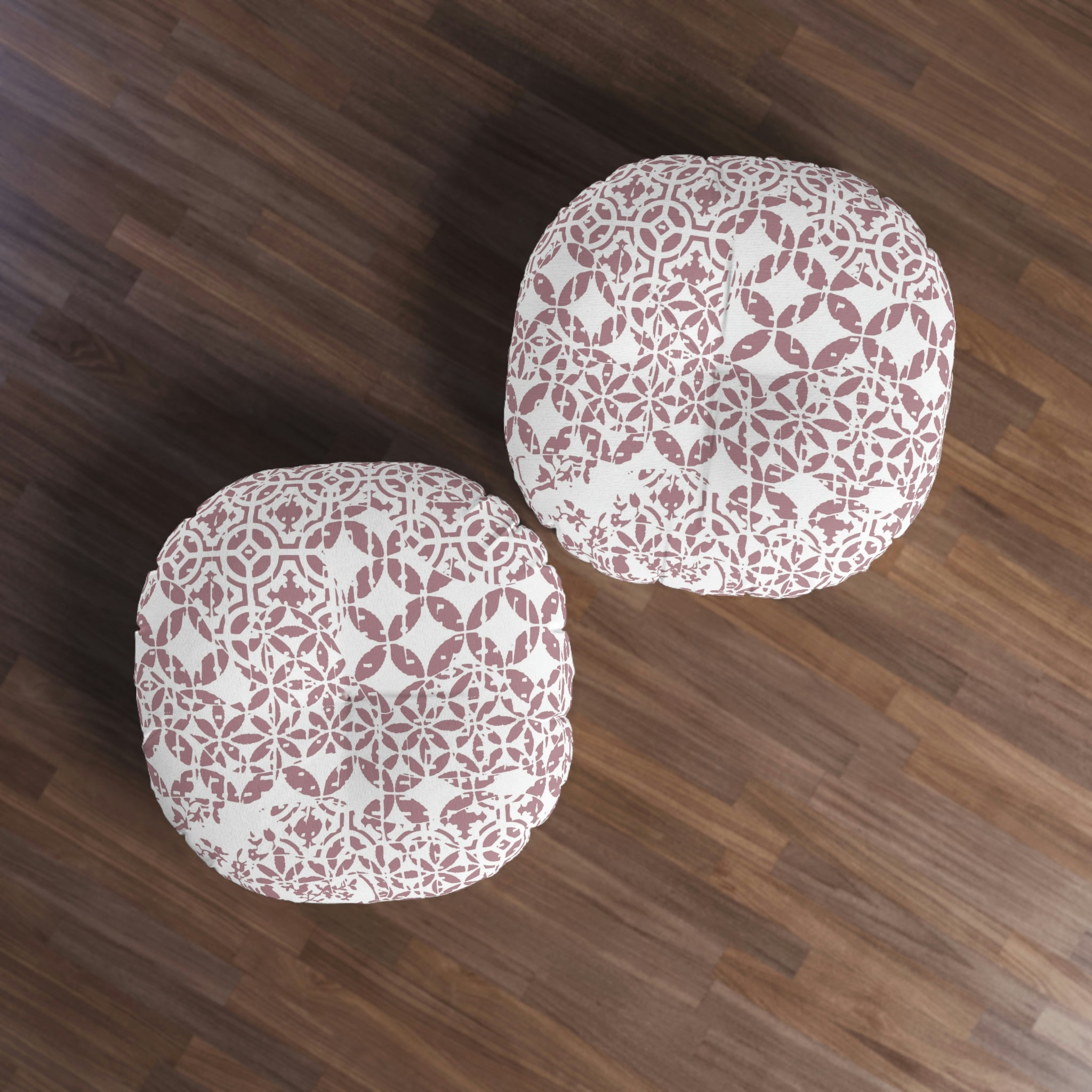 Tufted Floor Pillow, Round - Timeless - Rose